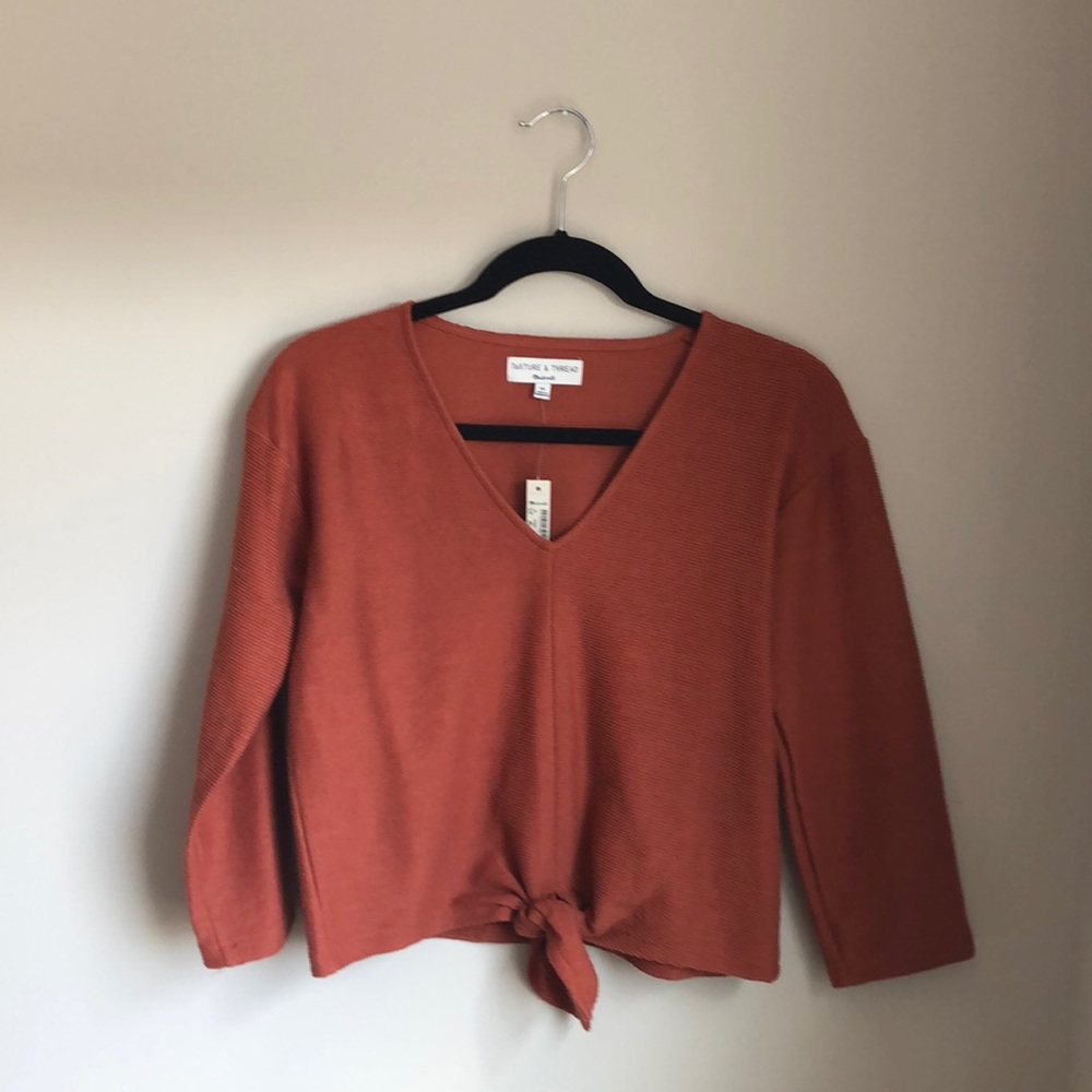 Madewell Texture and Thread Tie Top NWT